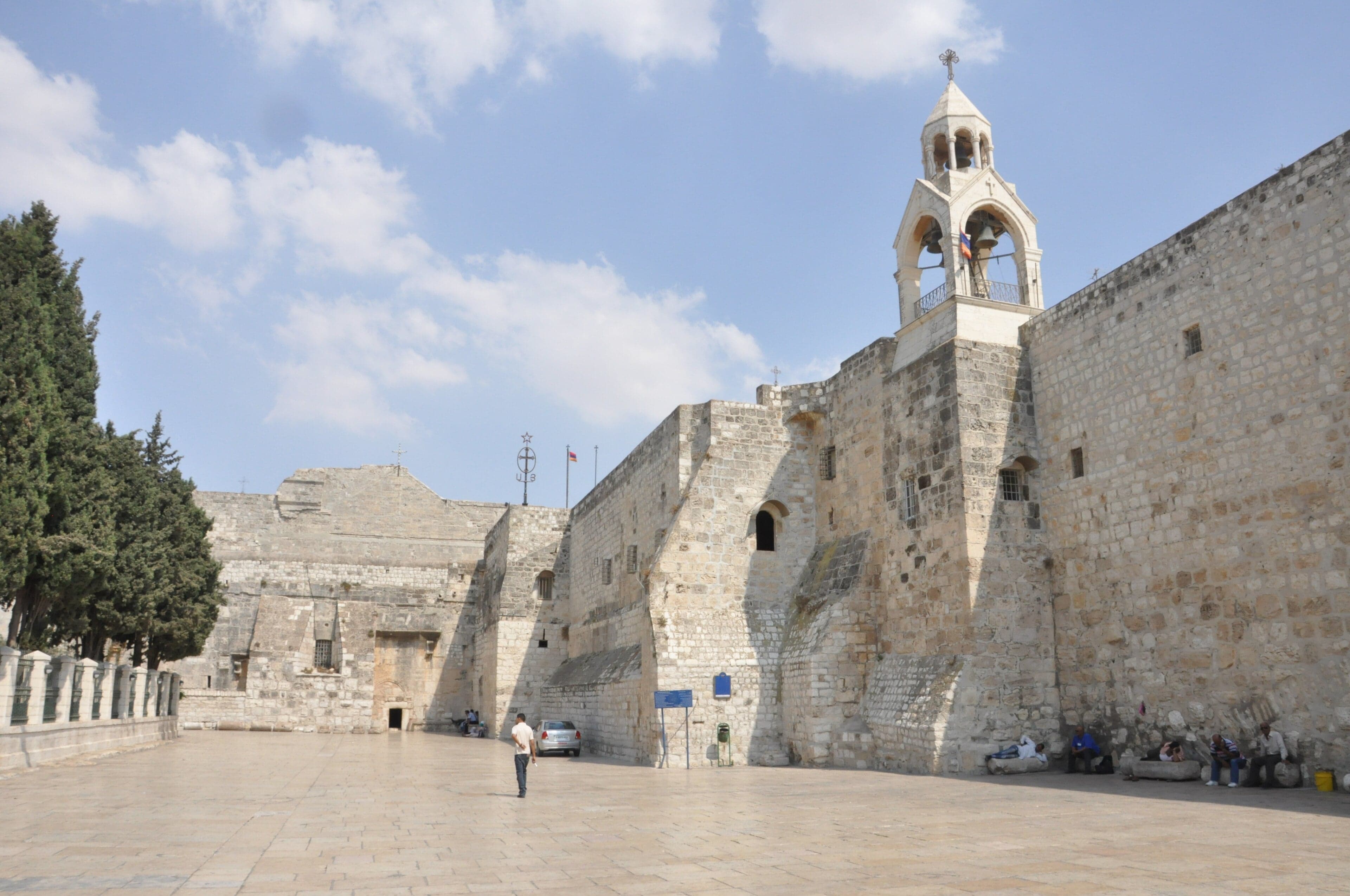 Stone houses and olive trees on the hillside of Bethlehem